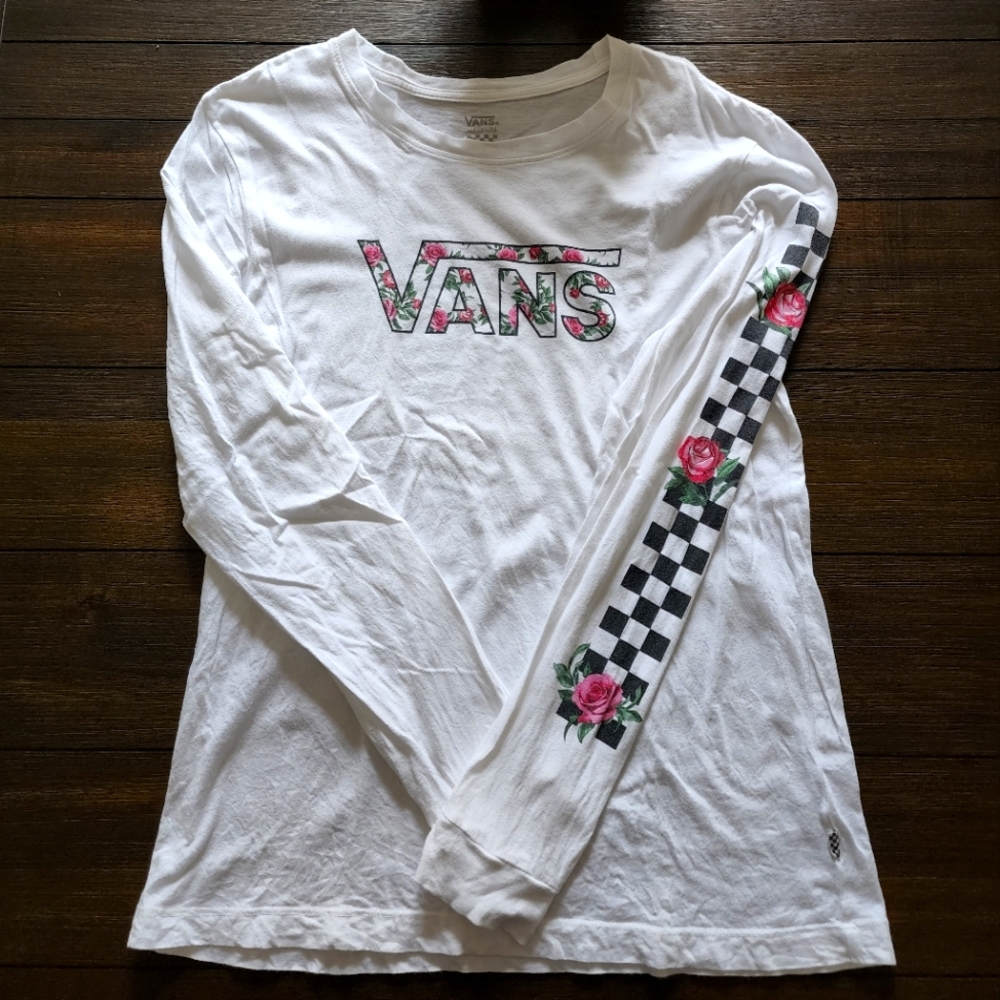Vans Ladies Longsleeve Tee w/ Roses